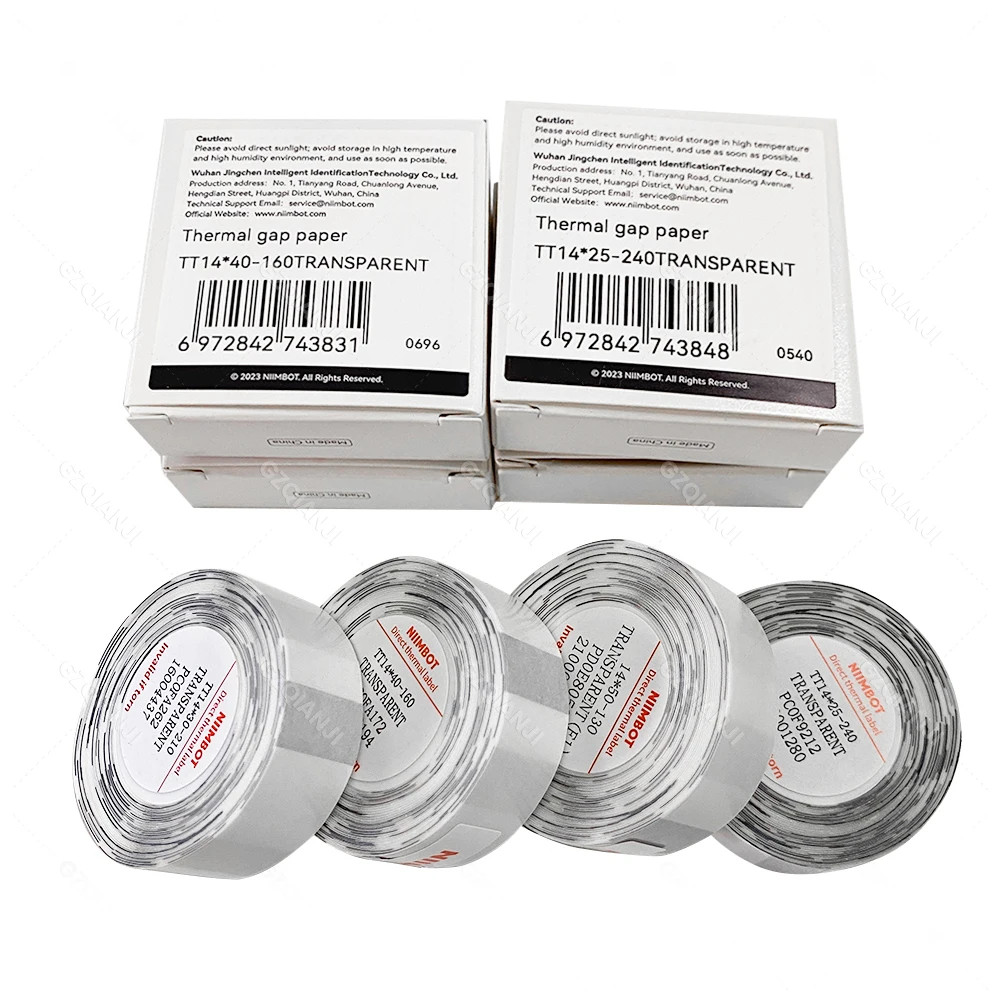 Niimbot D110 D11 D101 Transparent Label Paper Clear Waterproof Oil-proof Name Sticker Self-adhesive Printing Book Food Date Note