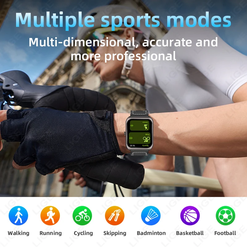 LIGE 2025 Dynamic Island Smart Watch 1.83" HD Voice Calling Men Sports Fitness Heart Rate Smartwatch Women Custom Dial Watches