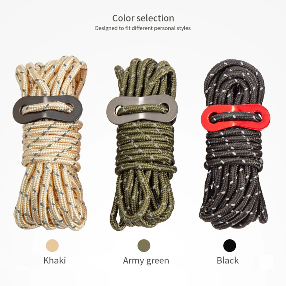 OutdoorTentWindRope4mmReflectiveRope2Meters4MetersMeshBag