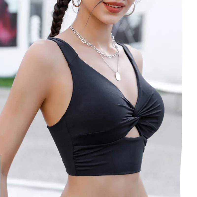 Women Sports Bra Push Up Underwear Sexy Fitness Yoga Crop Tank Top Athletic Hot Girl Vest Shockproof Shirt Running Sportswear