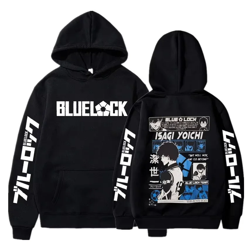 Anime Blue Lock Graphic Hoodie - Men's Casual Pullover Sweatshirt