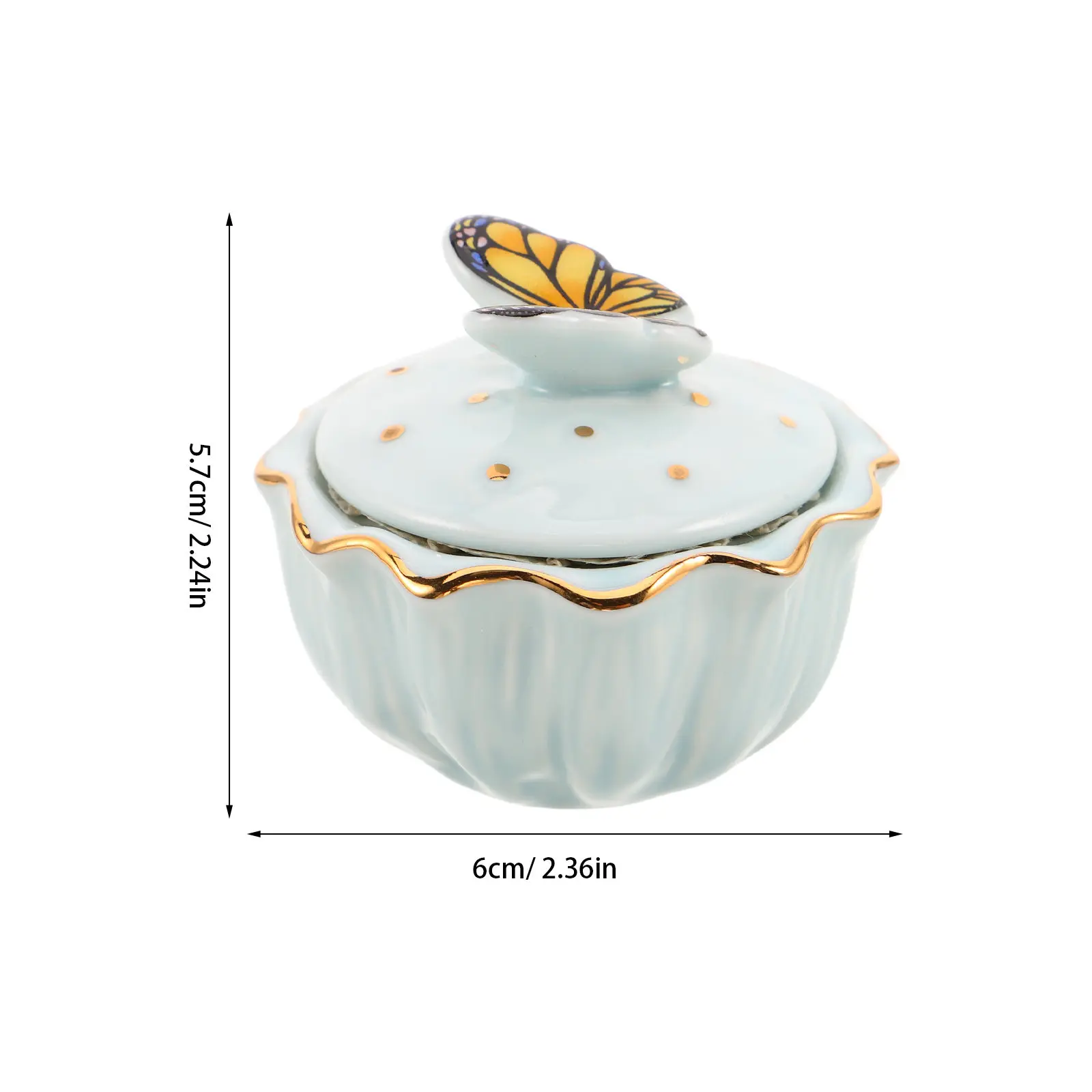 세라믹 네일 브러쉬 클리너 컵 블루 버터플라이 메쉬 필터 다펜 디쉬 매니큐어 네일 브러쉬 세척기 오거나이저 살롱 가정용
