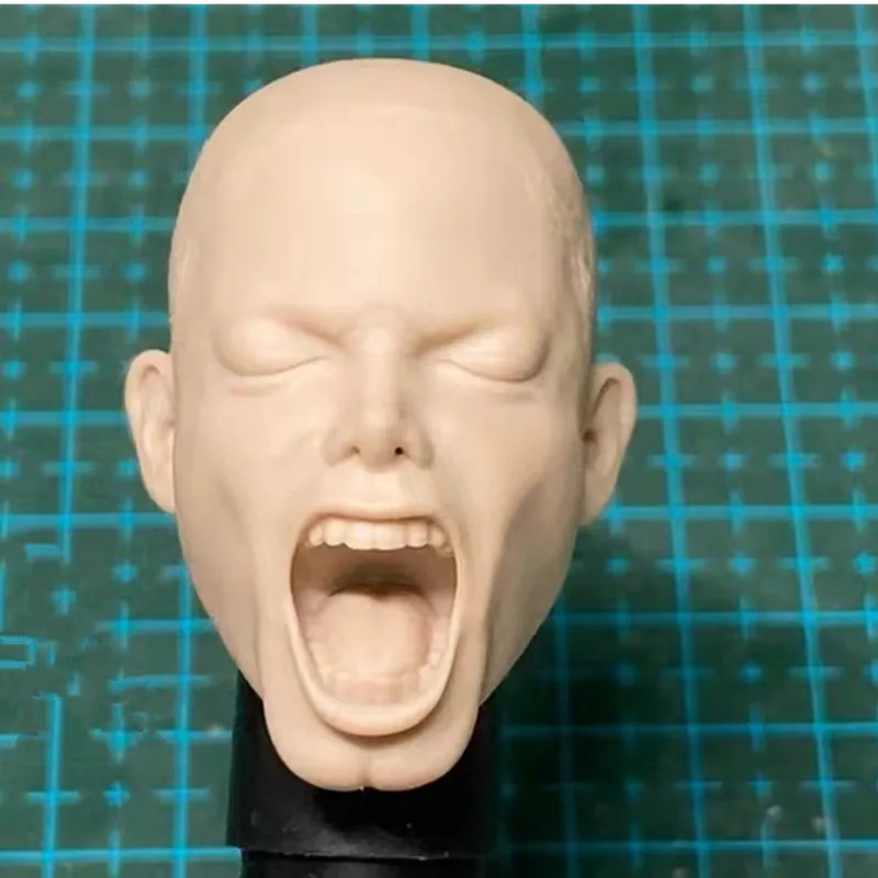 

1:6 Scale Model Michael Head Sculpt Roar Version Handsome Singer Man American Unpainted For 12 Inch Action Figure Male Body Toy