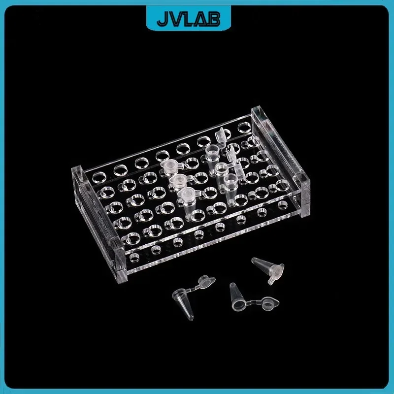 Plexiglass Rack For PCR Tube 0.2 0.5 ml Plexiglass Stand Up To 40 Tubes Transparent Centrifuge Tube Holder Diameter 4mm 6mm /1PK