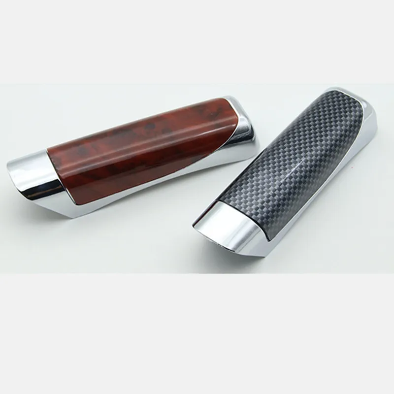 Hand Brake Cover Universal Car Hand brake Protect Cover Styling Wooden Carbon Fiber Decor SUV Car Interior Accessory