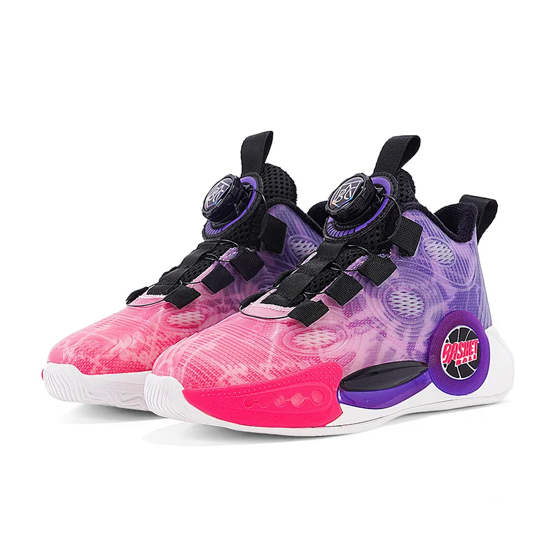 Luminous Lighted Rotating Children Basketball Shoes Comfortable for Boys Sneakers Anti Slip Wear-resistant Outdoor Sports Shoes