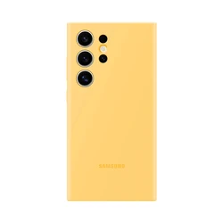 Premium High - Quality Soft Silicone Protective Case with Box - Galaxy S24 Ultra (Yellow)