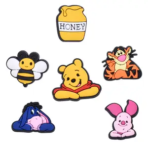 Hot Sale 1pcs PVC Shoe Charms Pooh Bear Winnie Piglet Tigger Eeyore  Accessories Sandal Decoration For Croc Jibz Kids X-mas Gift - AliExpress