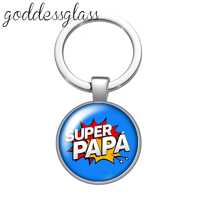 Neue Super PAPA je suis une tata qui déchire Worte glas cabochon schlüsselbund Tasche Auto schlüssel kette Ring Halter Charme schlüsselanhänger geschenk