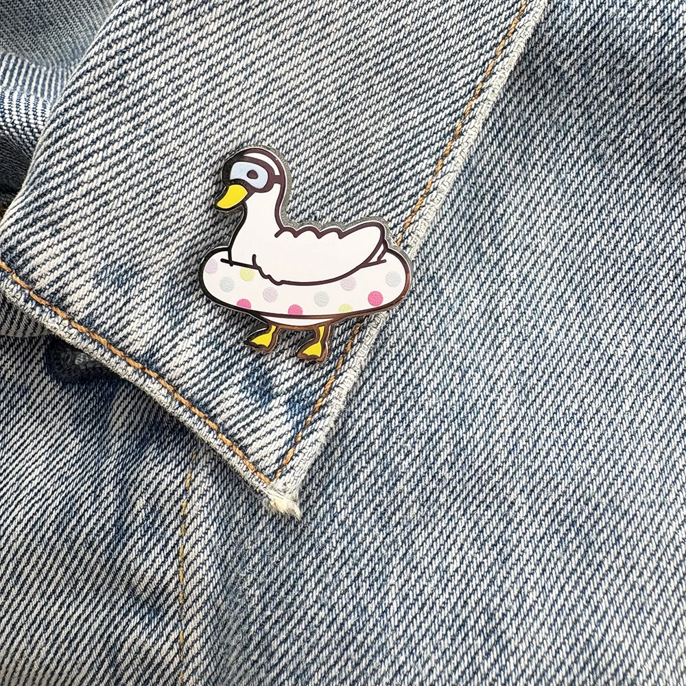 Kawaii Wearing Goggles Colorful Polka Dot Swimming-Ring