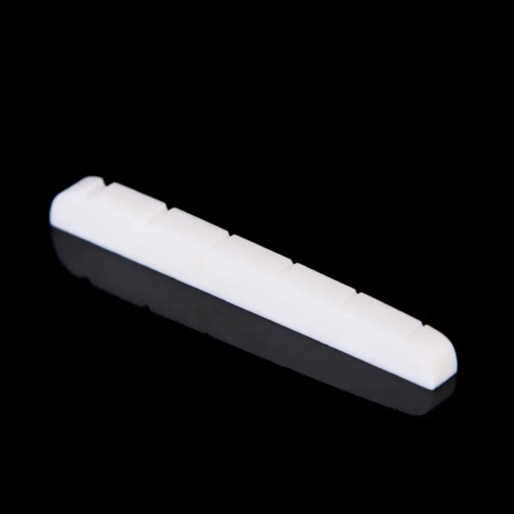 

6 String Ox Bone Guitar Bridge Nut Saddle 42MM Slotted Beef Bone Electric Guitar Nut Instrument Guitars Parts Accessories
