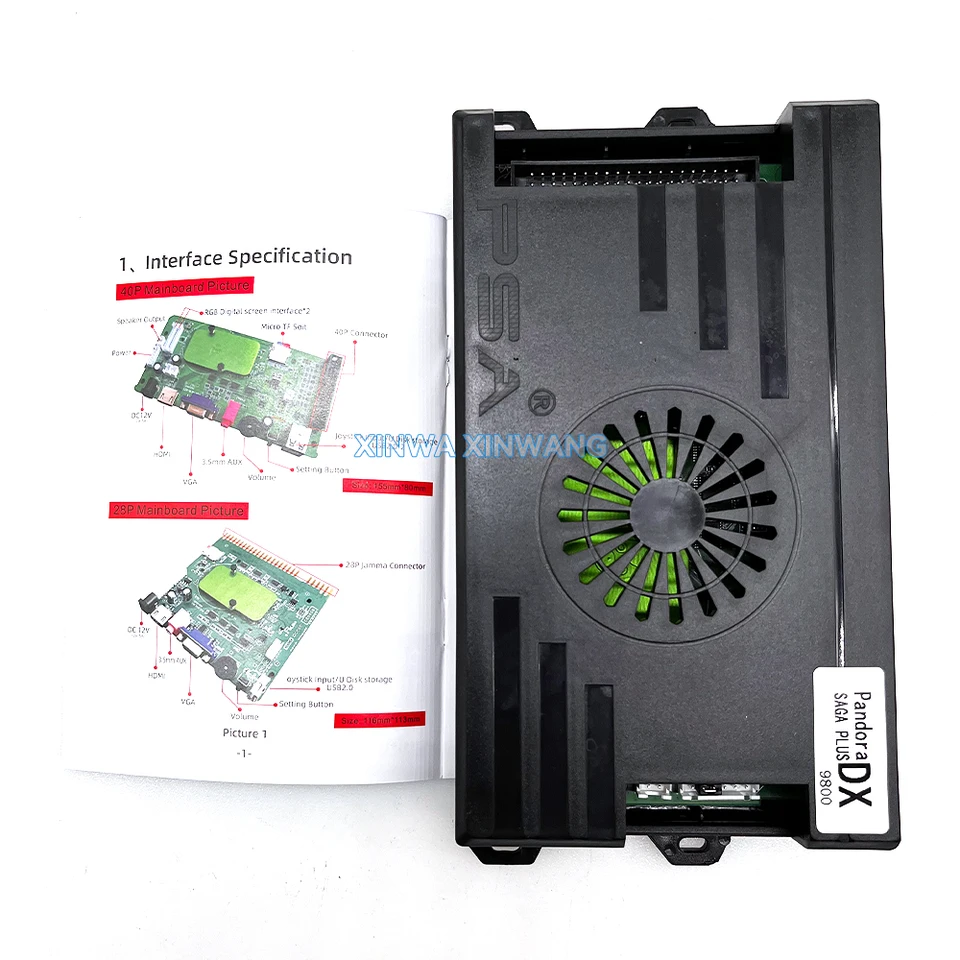 9800 en 1 Pandora Saga DX 2 Plus Arcade Box versión familiar placa