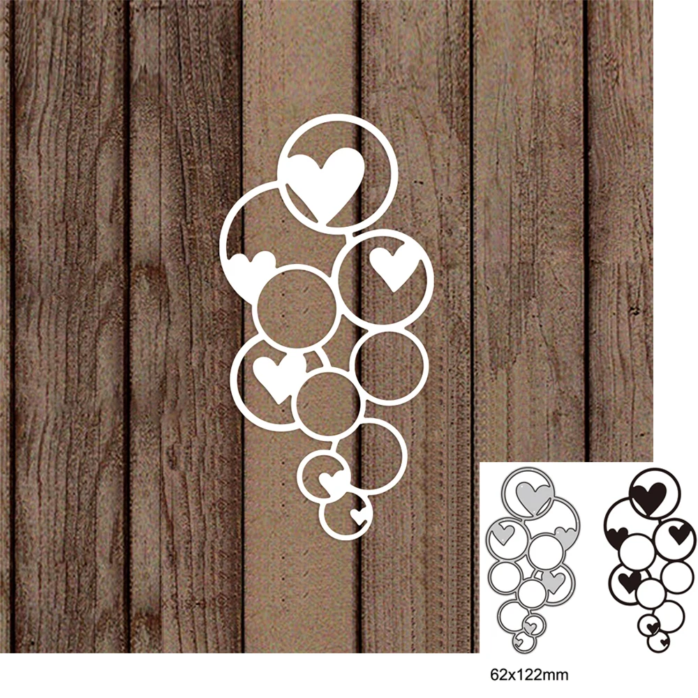 

Heart Balloons Metal Cutting Dies Love Valentine's Day For DIY Scrapbook Mold Paper Cards Embossed Decorative Craft Die Cut New