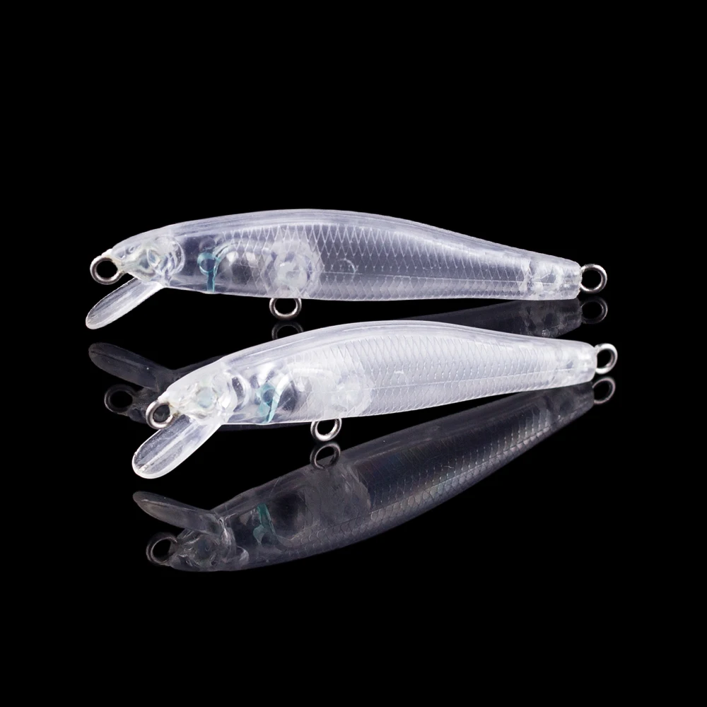 

Hanlin 10/20pcs DIY 6CM 3G Mini Minnow Unpainted Artificial Fishing Lures Hard Wobbler Floating Bait Small Blanks Tackle