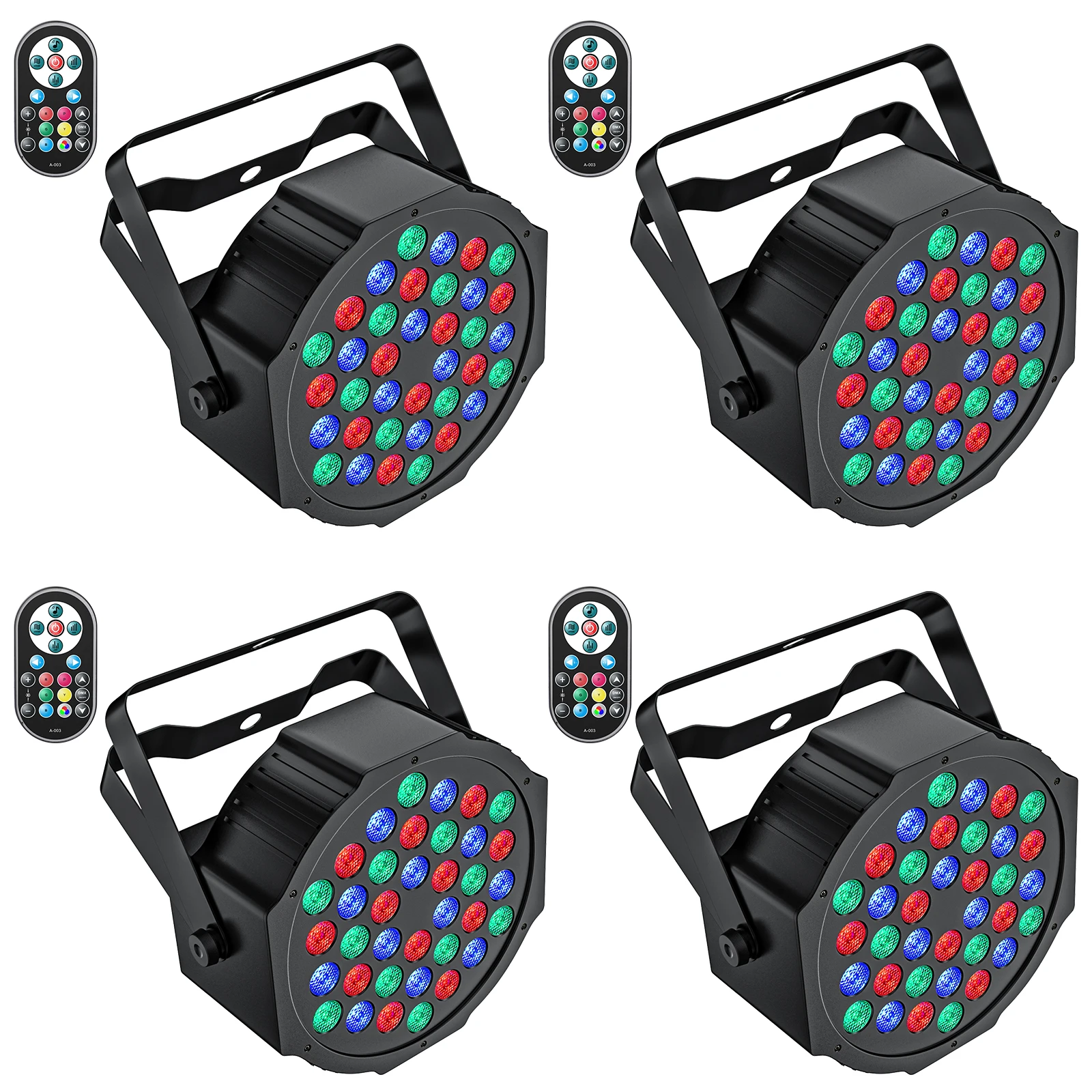 4Pcs Rgb Uplights Lighting Stage Lights 36 Led Par Lights Indoor Per Music Party Disco Dmx Control Sound Activated Party Lights