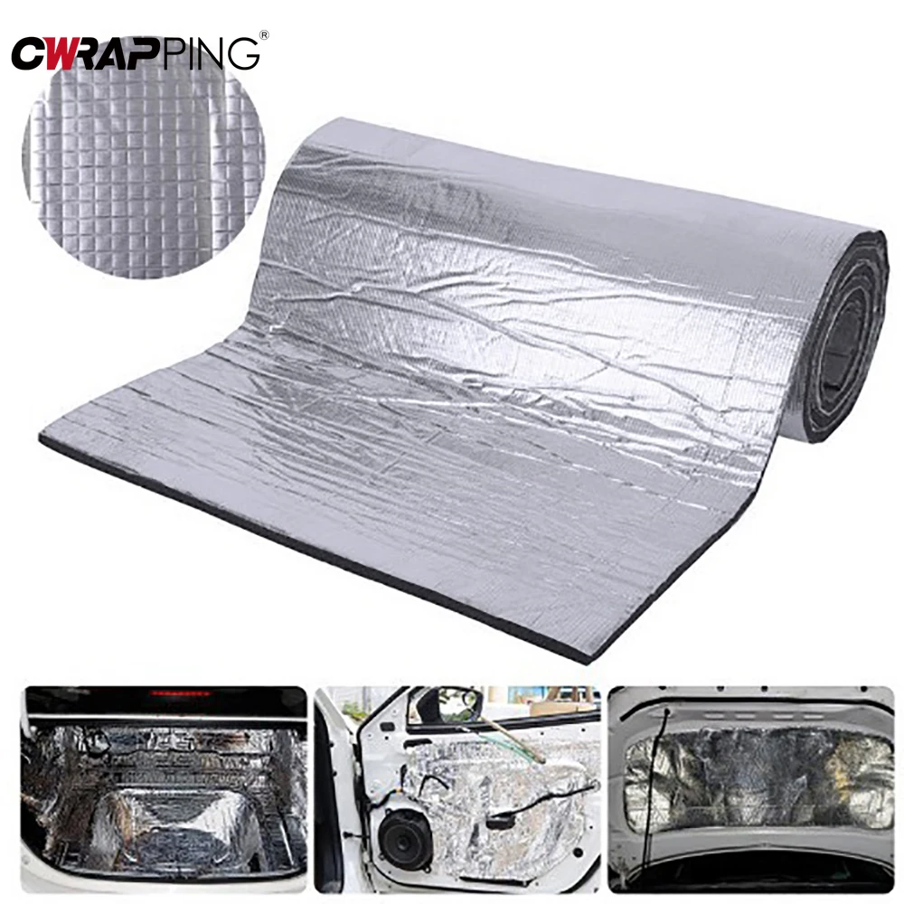 250*400mm 5mm Car Sound Mat Proofing Deadener Heat Noise Insulation Deadening Mat Hood Closed Cell Foam for Car Accessories