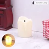 1:12 1:6 Dollhouse Miniature Retro Candlestick LED Candle Lamp Lamppost Model Home Decor Toy Doll House Accessories 5