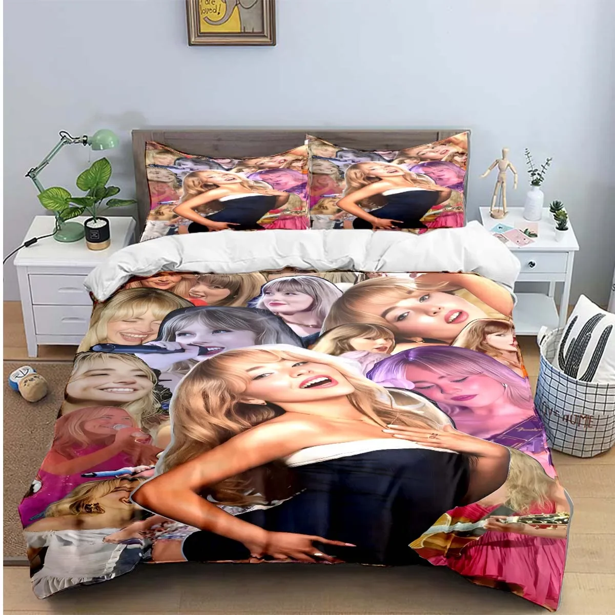 Hot Pop Sängerin S-Sabrina Bettwäsche-Sets Bett Liefert Set Bettbezug Bett Tröster Set Bettwäsche Set Luxus Geschenk – Detail 3