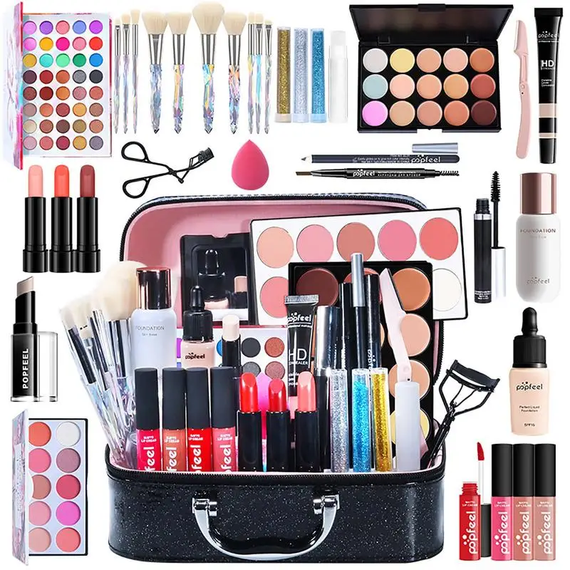 

Makeup Set Students New Beginners Full Set Light Makeup Gift Box Cosmetics Set 35 Pieces Christmas Wedding Birthday Gifts Sweet
