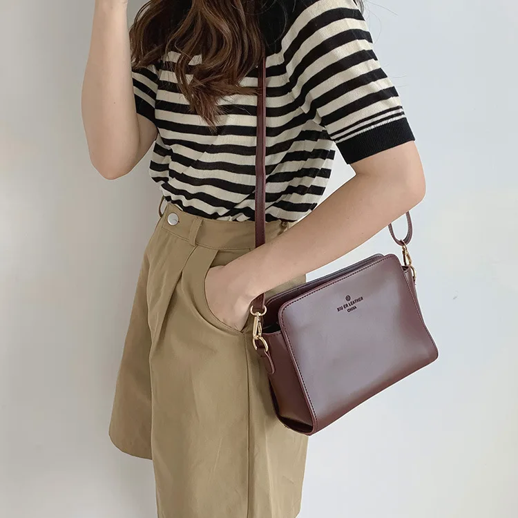 women's bag new cross-body single shoulder bag fashion Korean version of small square bag trend women's bag oblique collapse bag