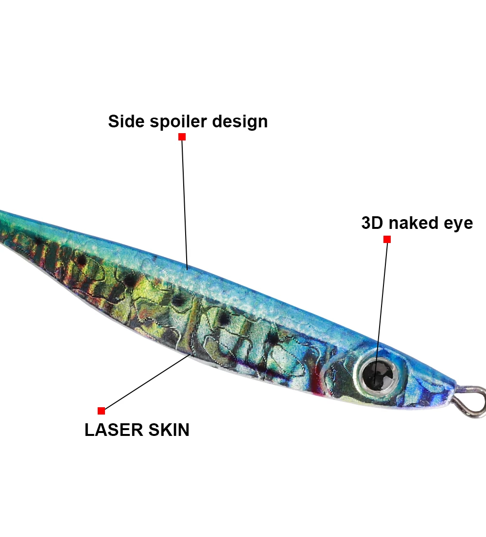 NGB Metall-Jig Angelköder 10g-40g 6,5-9,5CM Trolling-Hardbait Bass-Angelköder Forellen-Jigköder Salzwasser-Köder – Detail 7