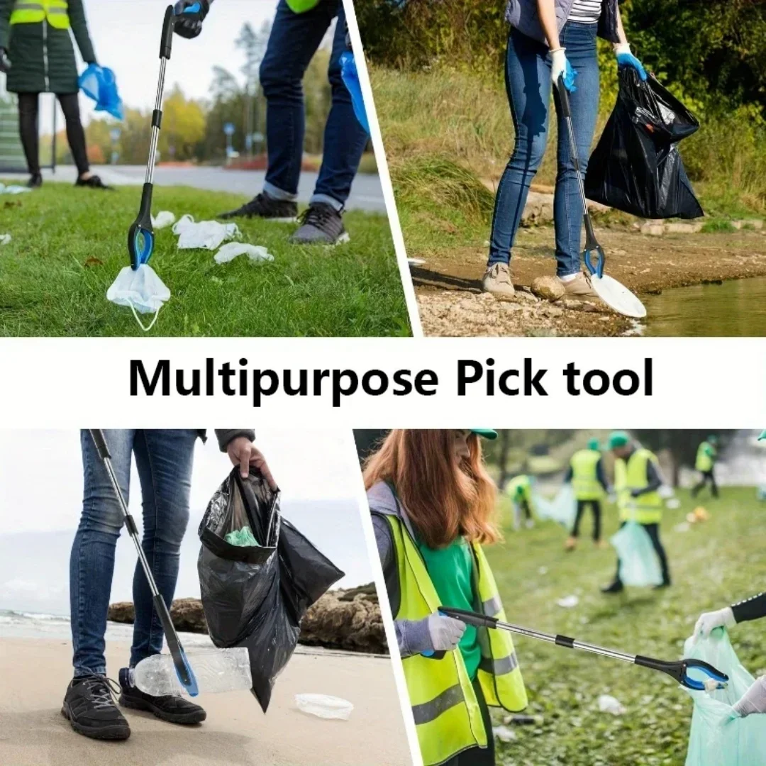 Foldable Gripper Extende Spring Grip Trash Pick Up Claw Mobility Aid Outdoor Indoor Portable Cleaning Tools for Elderly Home Use garbage picker gripper
