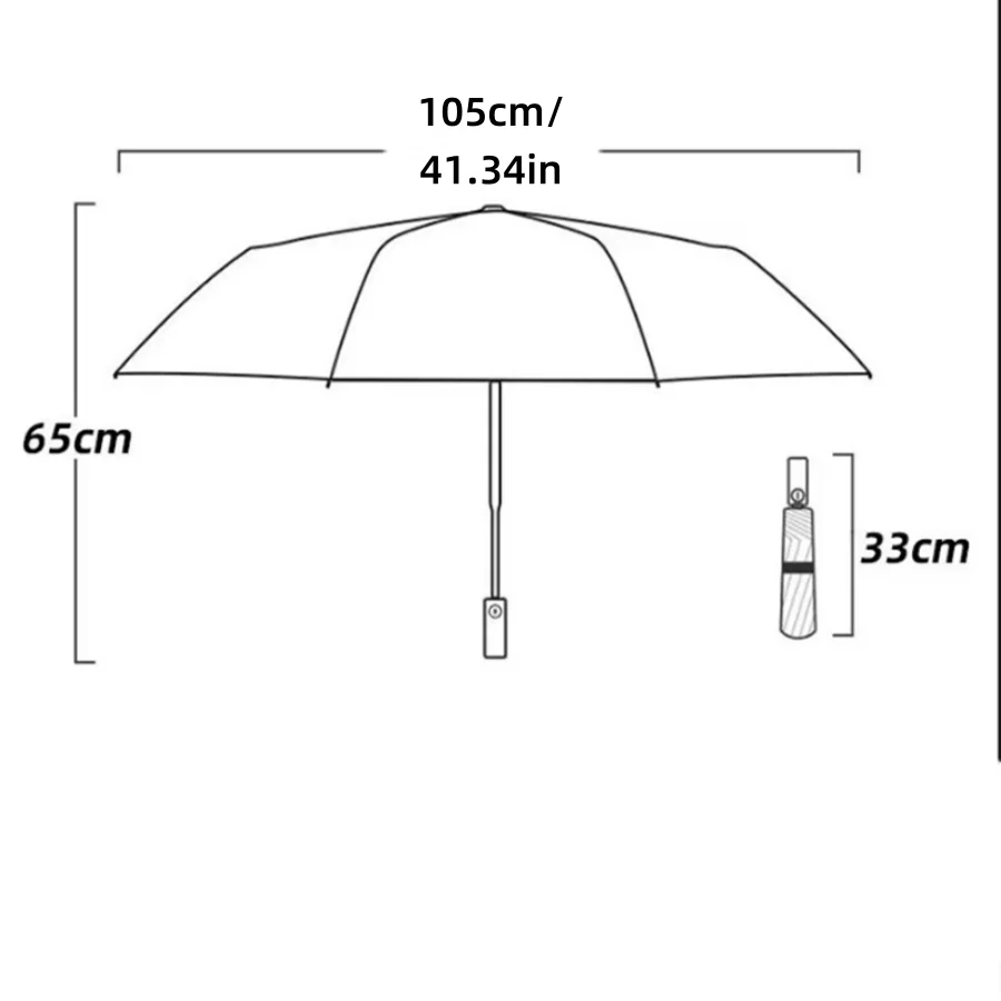Automatic Folding Umbrella, 60 Bones Umbrella Is Strong, Windproof and Rainproof, Large Umbrella for Travel Outside Use