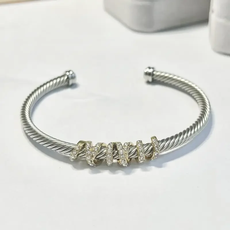 

New Cable 4MM High Quality Classic Bracelet Sterling Silver Fashion Wholesale