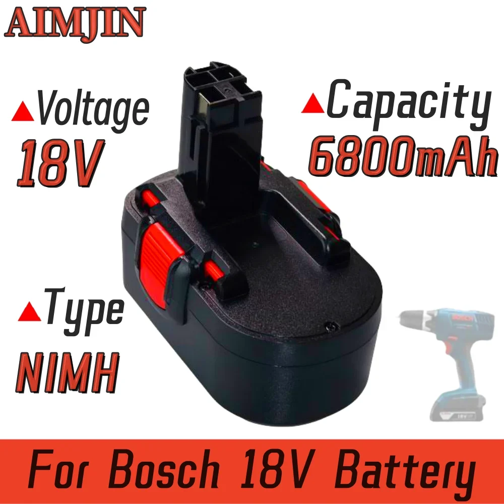 

18V 6.8Ah replaceable battery, suitable for Bosch cordless tool BAT025 BAT026 BAT160 2607335277 2607335535 2607335735 PSR 18 VE-