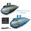 2.4G 6CH Radio Remote Control Double Helix Turbo Powerful Electric Vertical Rise Down Submarine Kids Water Lighting Boat RC Toy 1