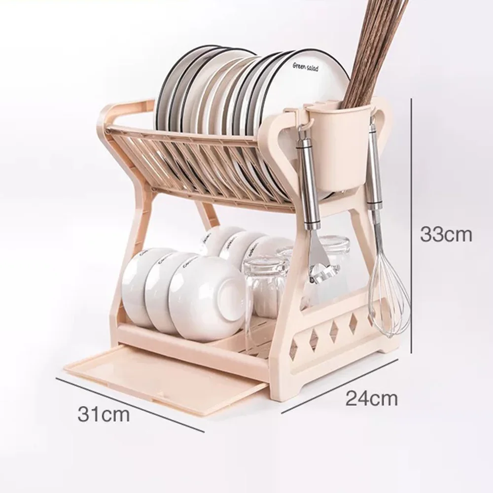 Adjustable Kitchen Organizer Storage Shelf Kitchen Dish Plate Drying Rack  Organizer Drainer Plastic Storage Holder - Price history & Review, AliExpress Seller - LIYIMENG Store