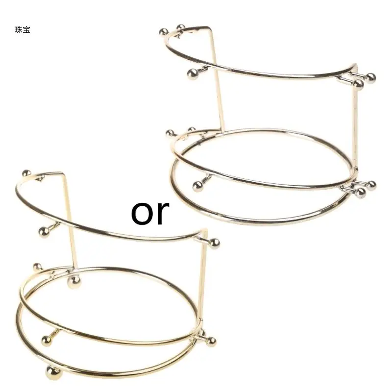 

X5QE Princess Beads Dsiplay Rack Metal Gold Crystal Headbands
