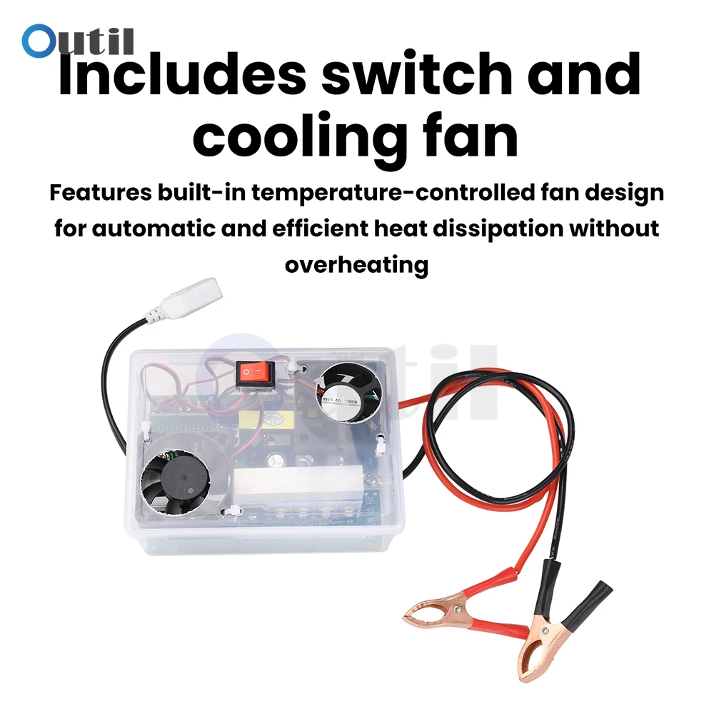 Modulo inverter da 500 W DC 12 V-14,5 V a AC 220 V, convertitore di potenza con ventola di raffreddamento e interruttore di sicurezza per piccoli elettrodomestici - Image 4