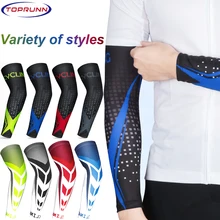 

TopRunn 1Pair/2Pcs Sports Arm Compression Sleeve Basketball Cycling Arm Warmer Summer Running UV Protection Volleyball Sunscreen