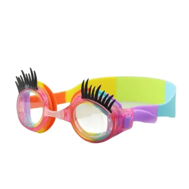Eyelash Childrens Swimming Goggles Waterproof Anti Fog Eyelash Glasses Colorful HD Swimming Goggles Water Sports 4