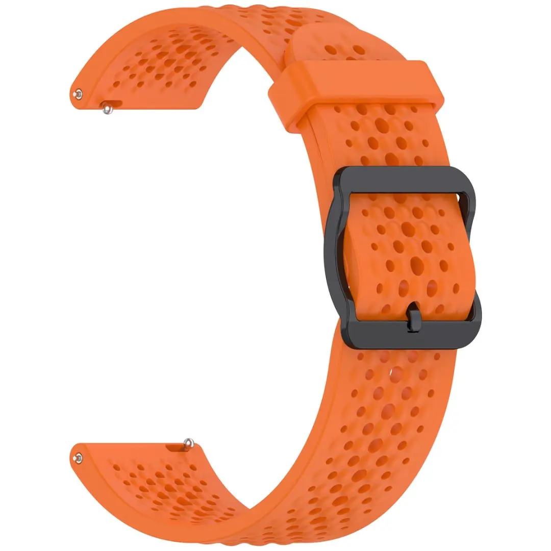 Silicone Breathable Smartwatch Strap, 20/22mm