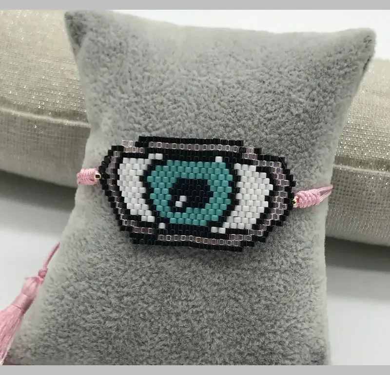 

Beaded Bracelet Hand woven Retro eye Versatile Adjustable Simplicity Bohemia Unisex Rice Ball Bracelet