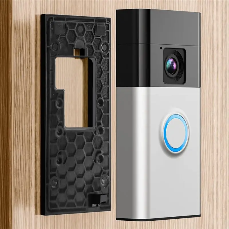 최신 모델 무타공 링 도어벨 마운트 (2024년 출시), 접착식 도어벨 장착 플레이트 브래킷