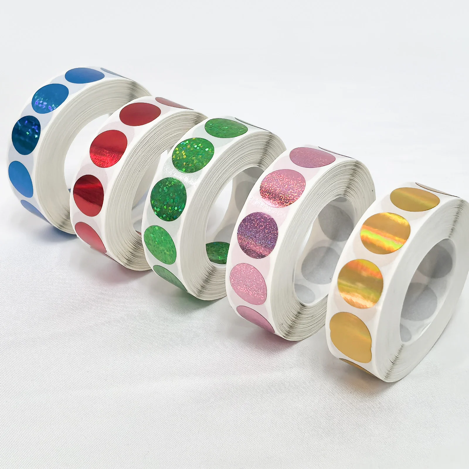 Scratch Off Stickers 16*16mm Round Holographic Laser Color Metallic Hologram game Scratch Sticker Scratch Off  Card