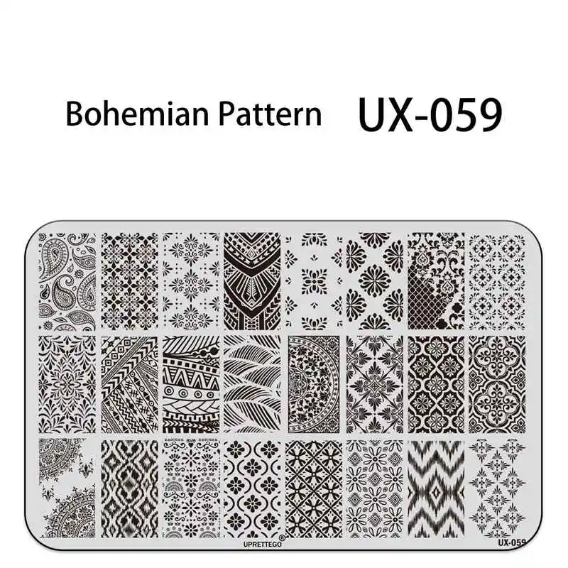 Stainless Steel Stamping Plate Template  Abstract Vintage Fabric Texture Pattern Xmas Halloween UX Serial 2 6