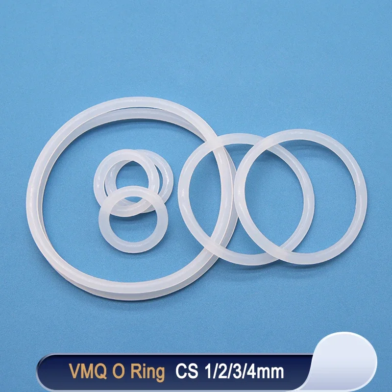 10 Joints Toriques En Silicone Alimentaire Blanc - Différentes Sections (1/2/3/4mm) Et Diamètres (5-80mm)