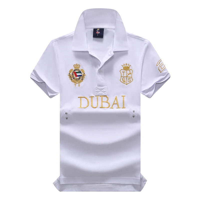 2024 Dubai Polo Shirts Men Office Casual Embroidered Polos Summer