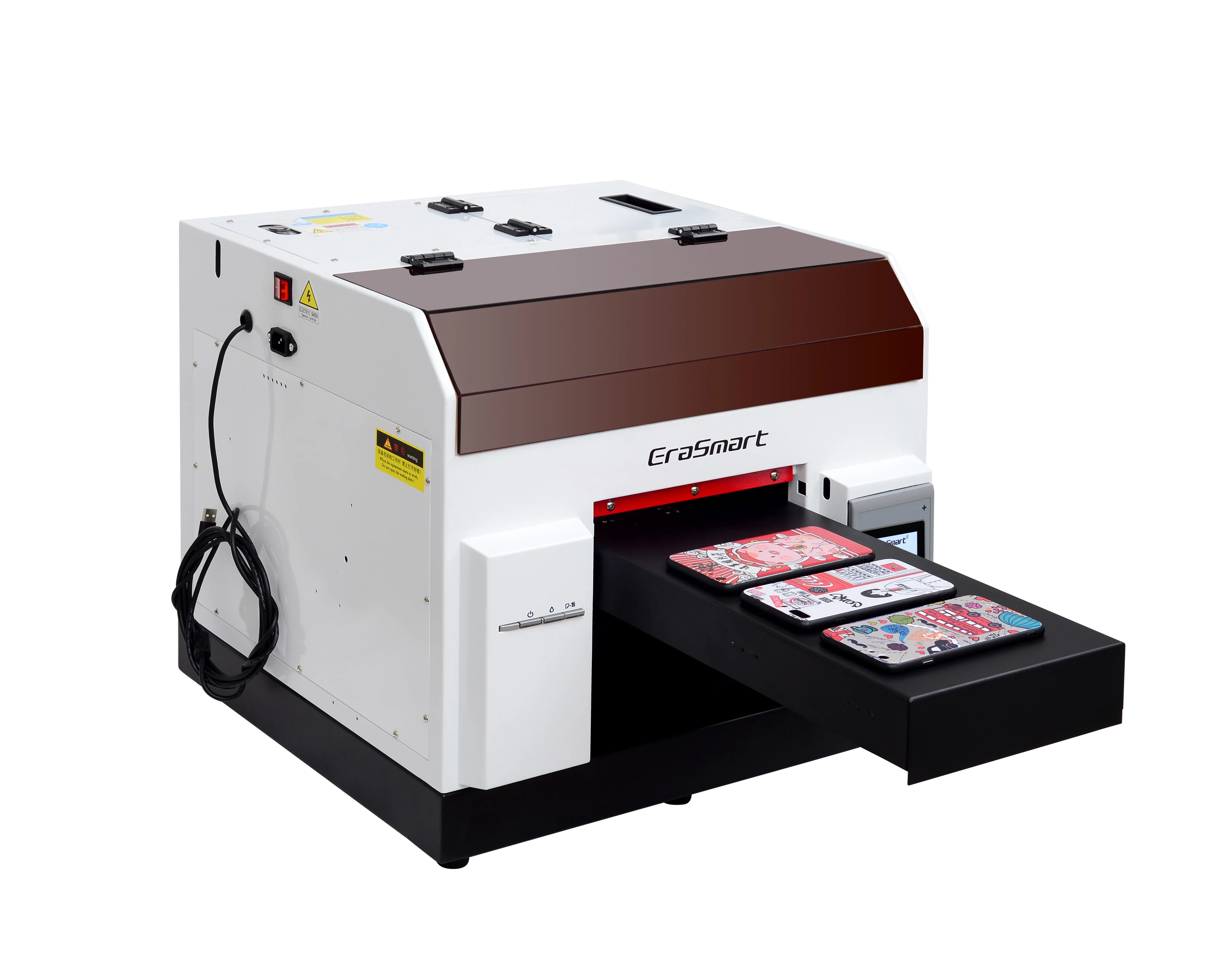 

Erasmart Factory Directly Sell Inkjet A4 Uv Phone Case Printer Digital Uv Printing Machine For Round Bottle