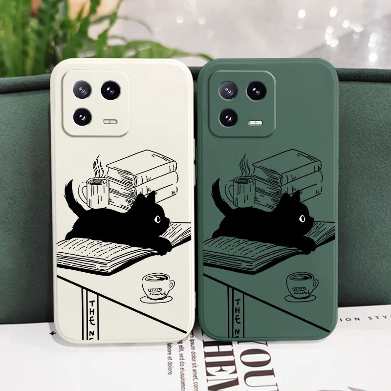 Liquid Silicone Cat Design Phone Case Cover