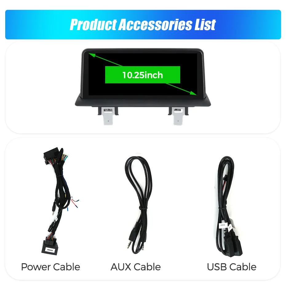MEKEDE Sistema Linux Pantalla Multimedia de 10.25' 1920*720 Radio de Coche con CarPlay Inalámbrico y Android Auto para BMW Serie 1 E87 2004-2011 Unidad Principal de Navegación Autoradio Todo en Uno Compatible con Sistema Dual y Cambio Libre 1080P AHD 7