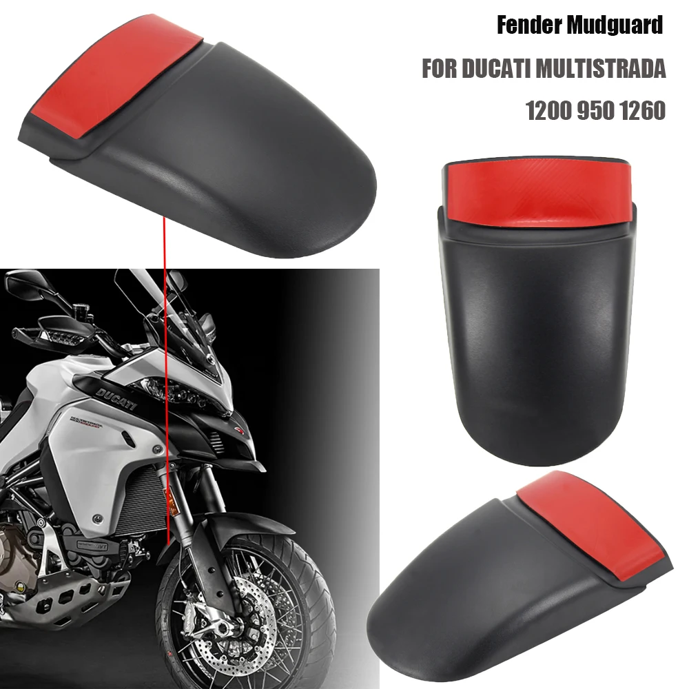 

For DUCATI MULTISTRADA 1200 950 1260 Motorcycle Front Fender Mudguard Rear Extender Extension