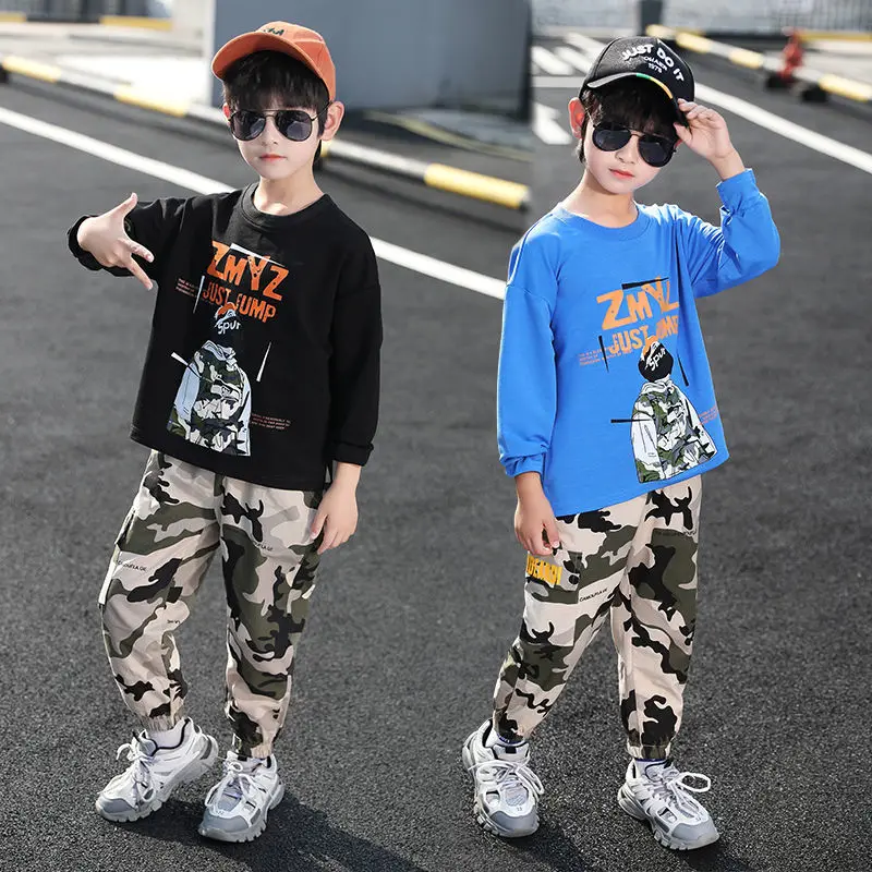 

Teen Spring Boys Clothing Set 2022 Autumn Casual Children Tops Sport Pant 2Pcs Suit Boys Clothes Kids Outfits 4 6 8 10 12 Years