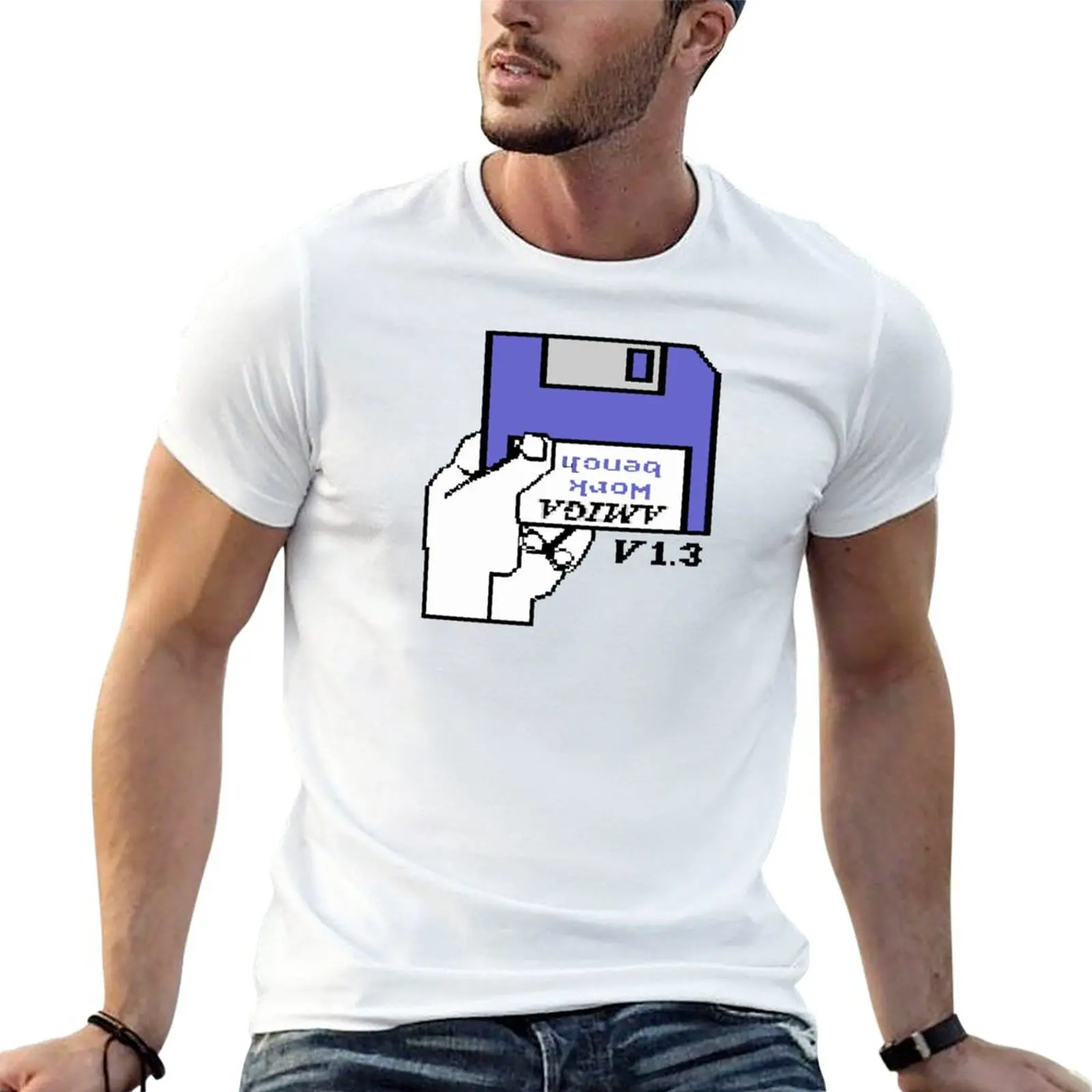 

New Commodore Amiga workbench hand T-Shirt cute clothes boys white t shirts mens funny t shirts