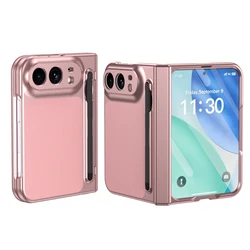 Premium Glossy Stylus Slot Phone Case with Full - Protection and Shockproof Design - iPhone Duo (Pink)