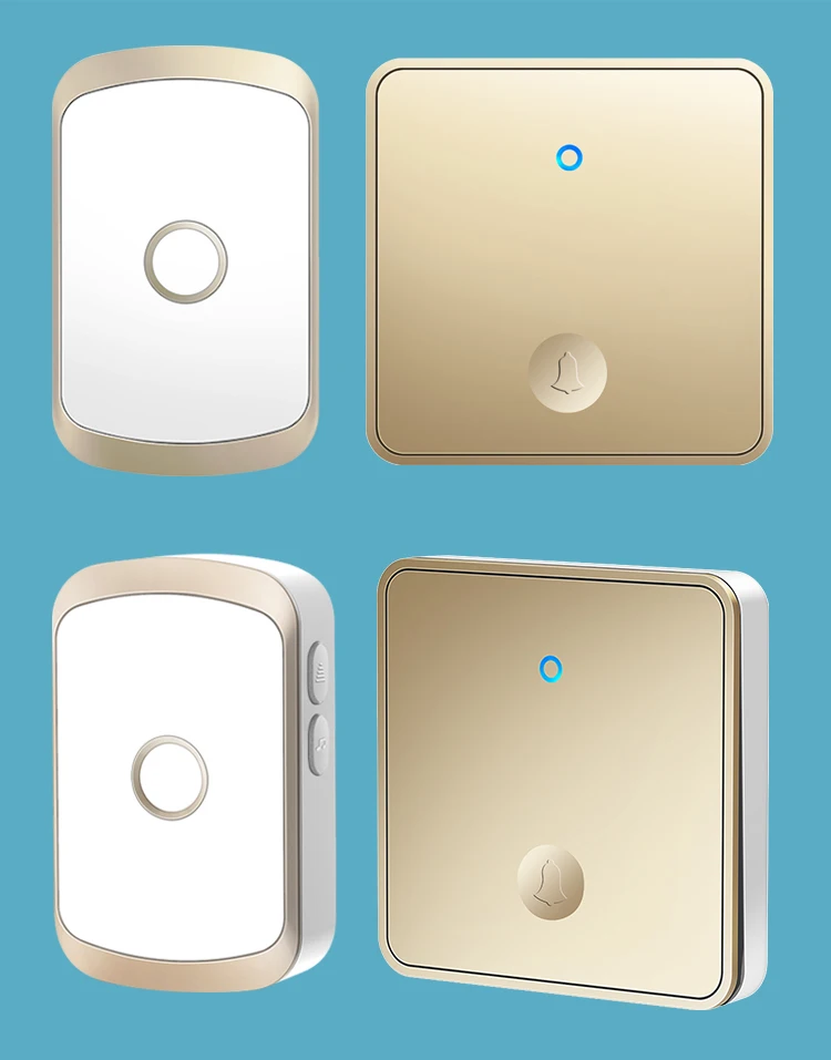 Cacazi auto-alimentado casa campainha sem fio à